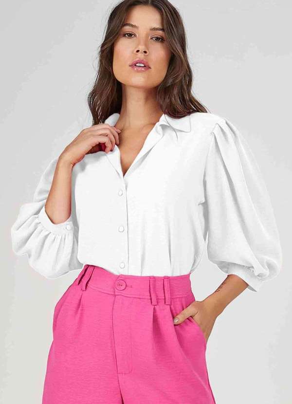 Pks - Camisa Pks Manga 7/8 Branco