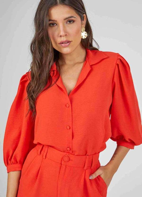 Pks - Camisa Pks Manga 7/8 Laranja