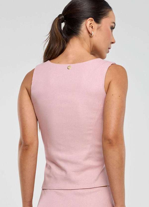 Pks - Colete Pks Linho Rosa 2