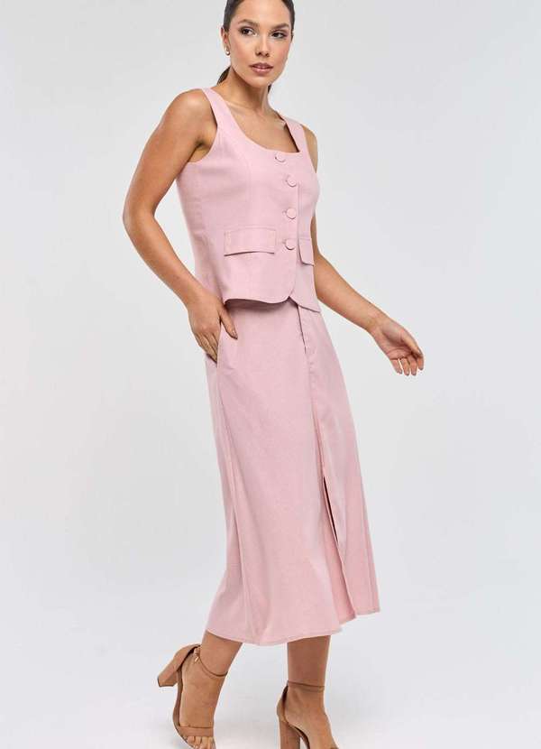 Pks - Colete Pks Linho Rosa 4