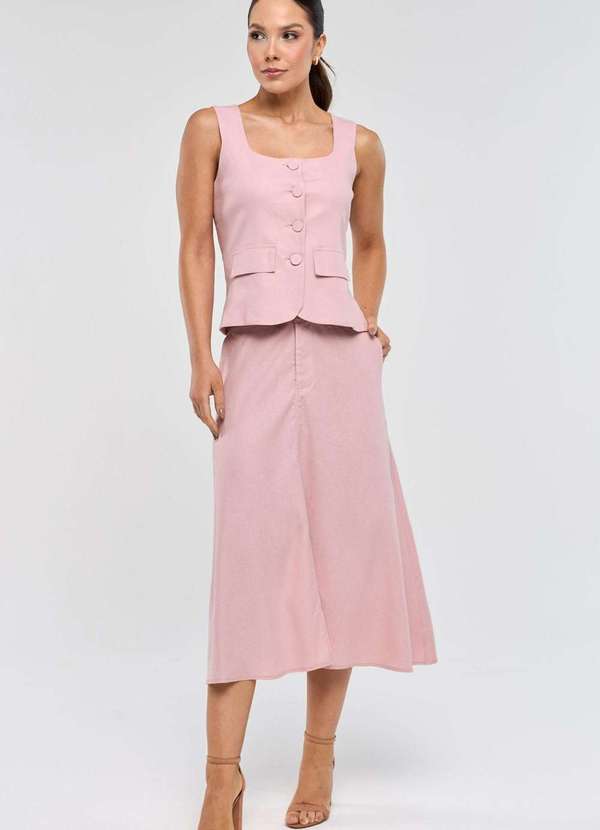 Pks - Colete Pks Linho Rosa 5