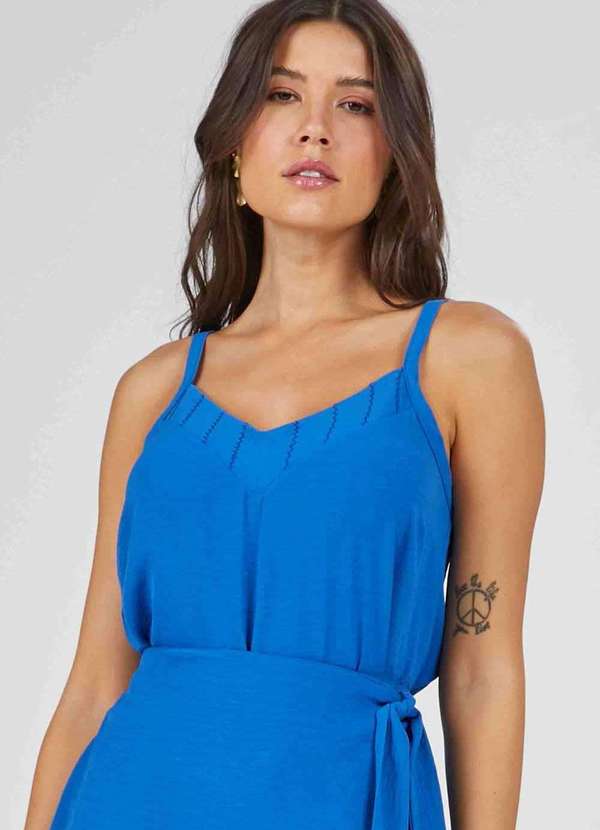 Pks - Regata Pks Decote V Azul