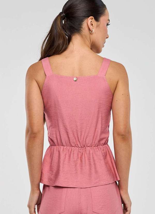 Pks - Regata Pks Peplum Viscose Rosa 2