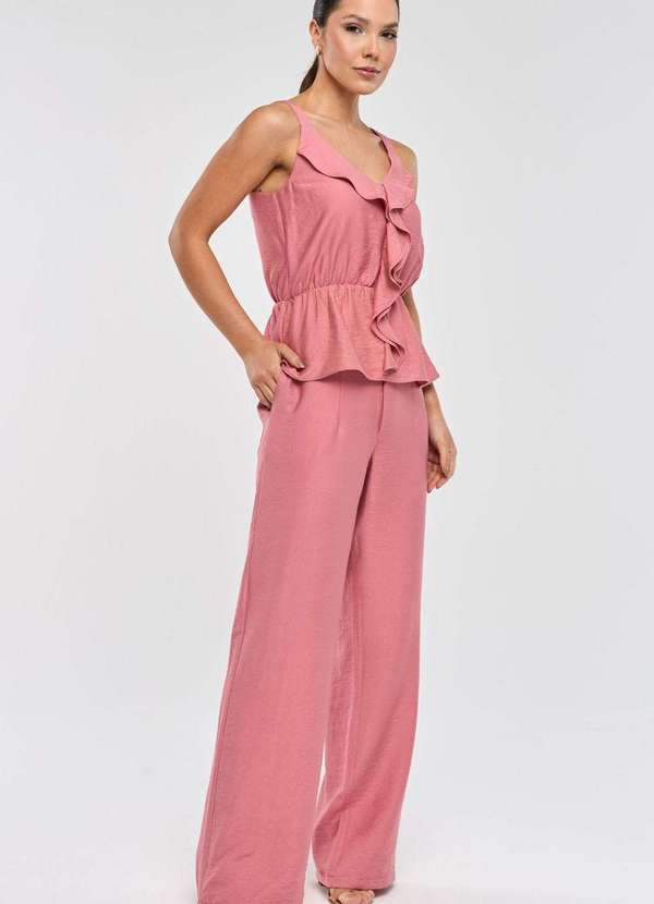 Pks - Regata Pks Peplum Viscose Rosa 4