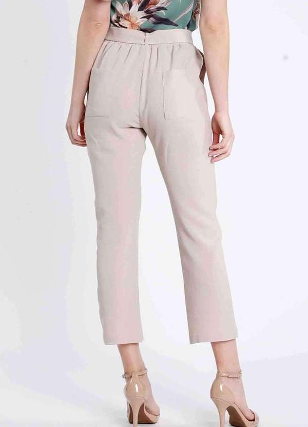 Pks - Calca Alfaiataria com Cinto Bege 2