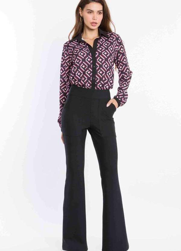 Pks - Calca Flare Preto 5