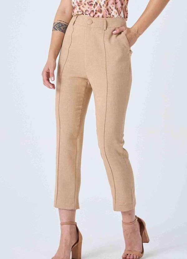 Pks - Calca Pks Alfaiataria Capri Bege