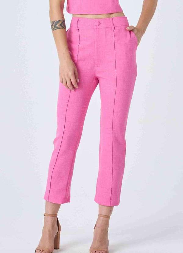 Pks - Calca Pks Alfaiataria Capri Rosa