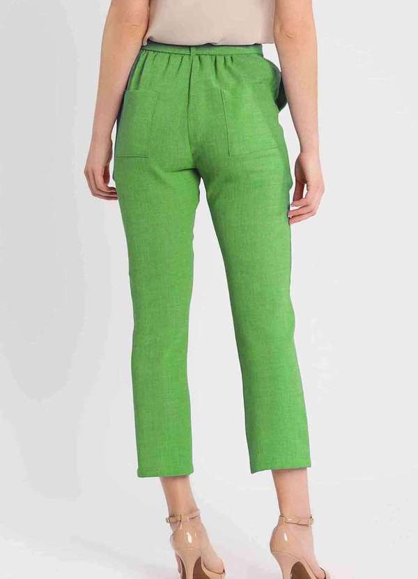 Pks - Calca Pks Alfaiataria com Cinto Verde 2