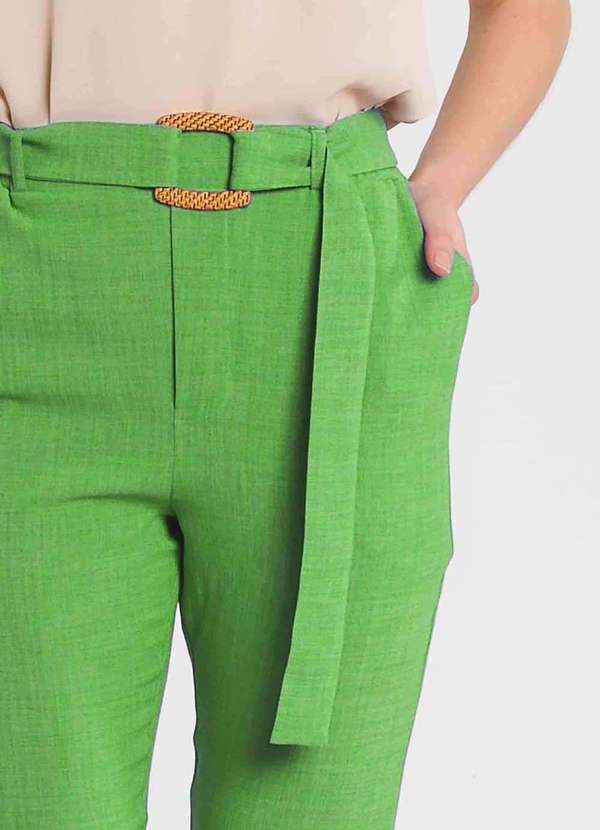 Pks - Calca Pks Alfaiataria com Cinto Verde 5