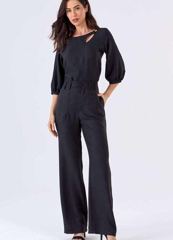 Pks - Calca Pks Alfaiataria com Pespontos Preto 4