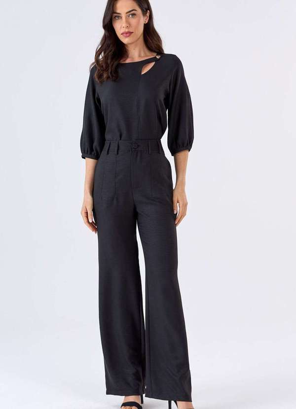 Pks - Calca Pks Alfaiataria com Pespontos Preto 5