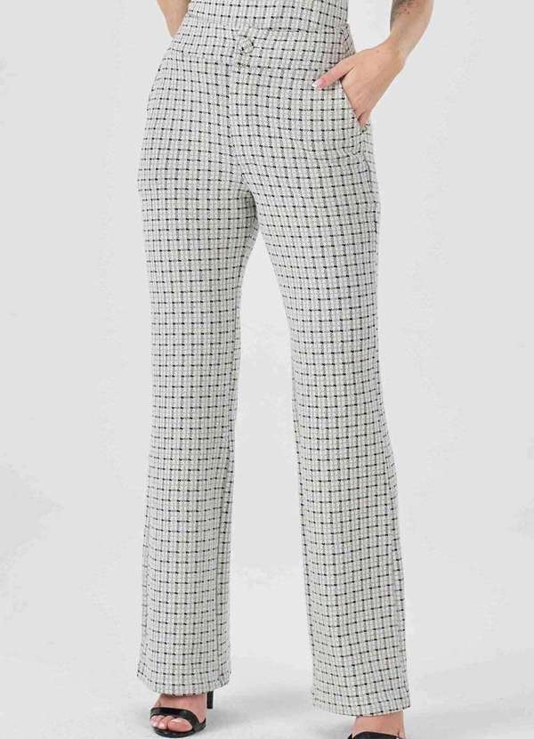 Pks - Calca Pks Alfaiataria Geometrica Branco