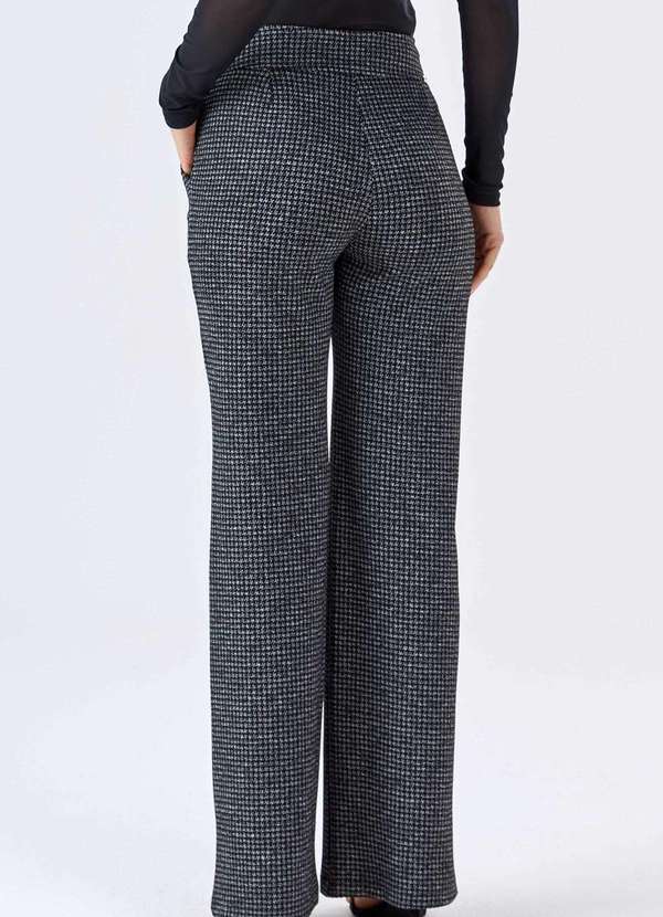 Pks - Calca Pks Alfaiataria Jacquard Pied de Poule Preto 2