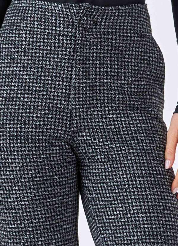 Pks - Calca Pks Alfaiataria Jacquard Pied de Poule Preto 3