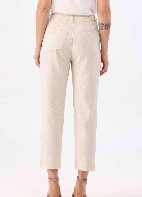 Pks - Calca Pks Alfaiataria Reta Linho Natural Bege 2