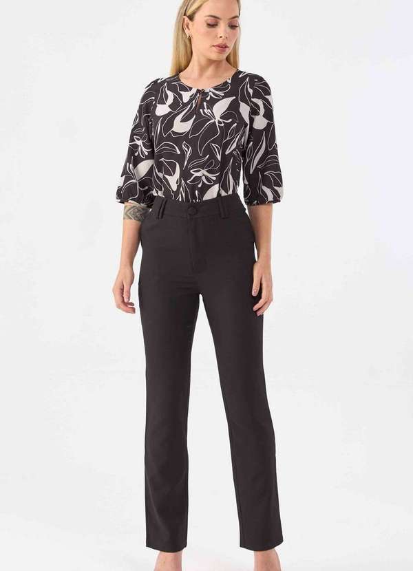 Pks - Calca Pks Alfaiataria Reta Preto 4