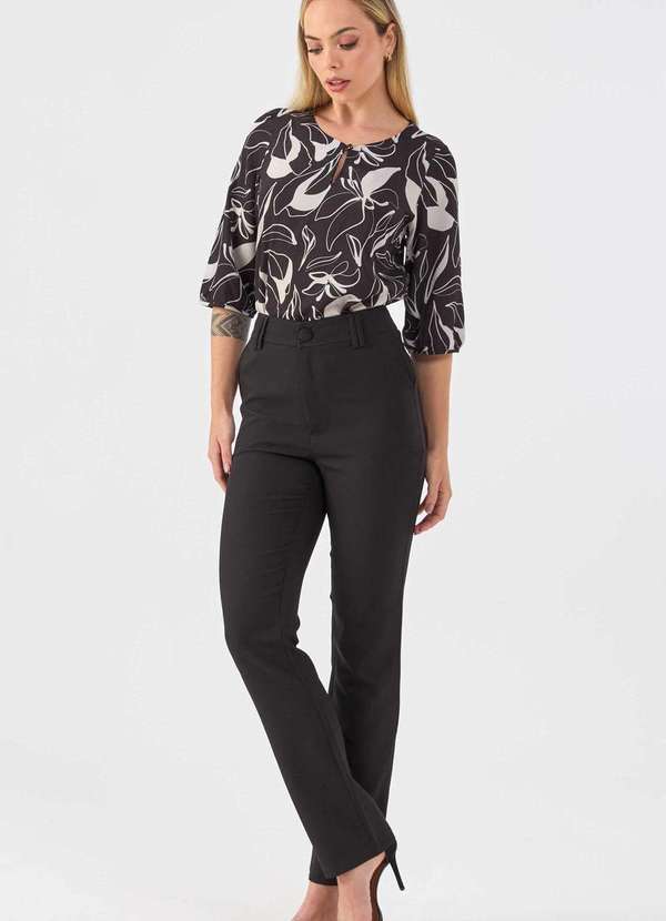 Pks - Calca Pks Alfaiataria Reta Preto 5