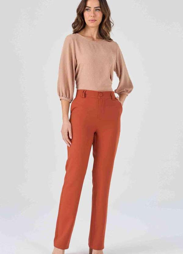 Pks - Calca Pks Alfaiataria Reta Marrom 5