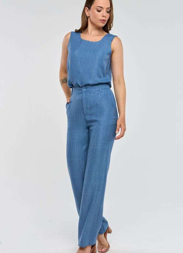 Pks - Calca Pks Alfaiataria Risca Azul 3