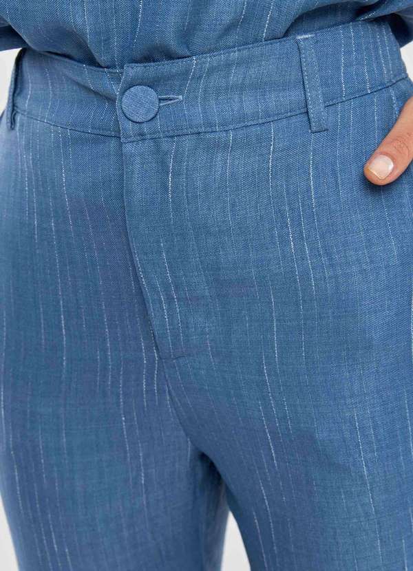 Pks - Calca Pks Alfaiataria Risca Azul 4