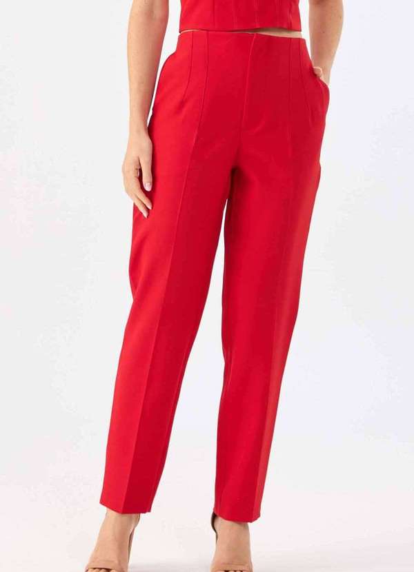 Pks - Calca Pks Alfaiataria Social Vermelho