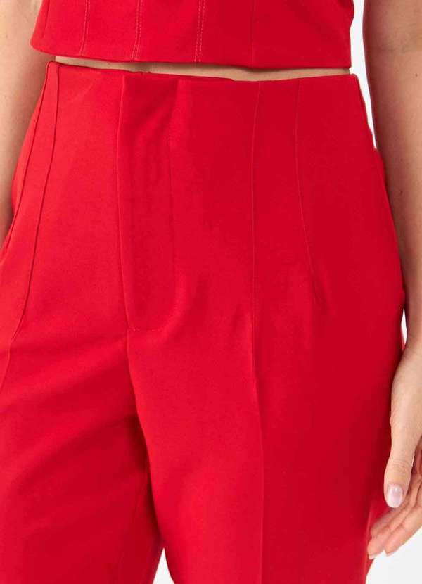 Pks - Calca Pks Alfaiataria Social Vermelho 3