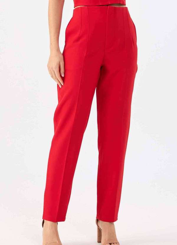 Pks - Calca Pks Alfaiataria Social Vermelho 4