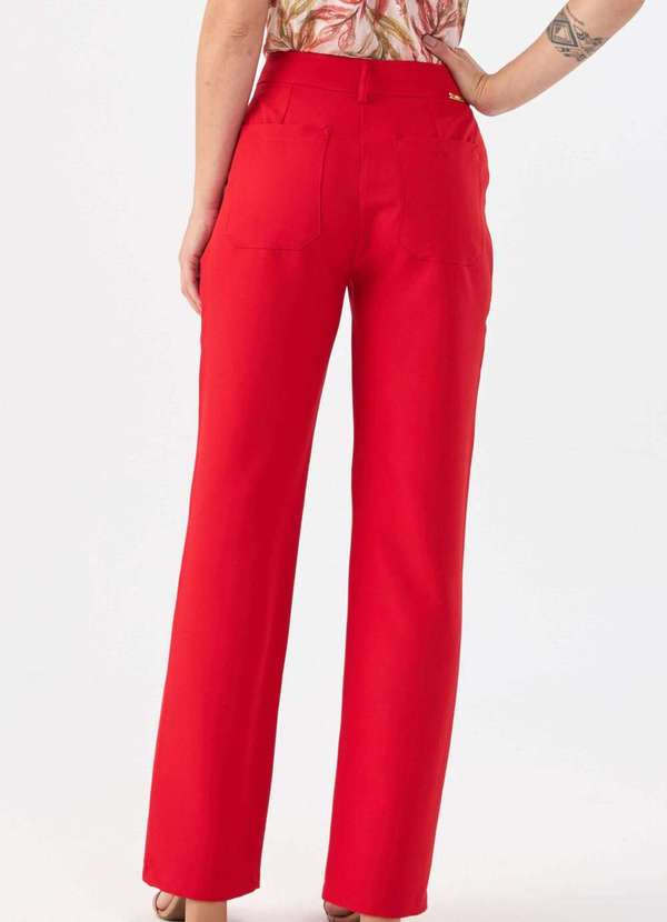Pks - Calca Pks Alfaiataria Wide Leg Vermelho 2