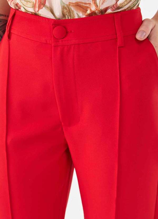 Pks - Calca Pks Alfaiataria Wide Leg Vermelho 3