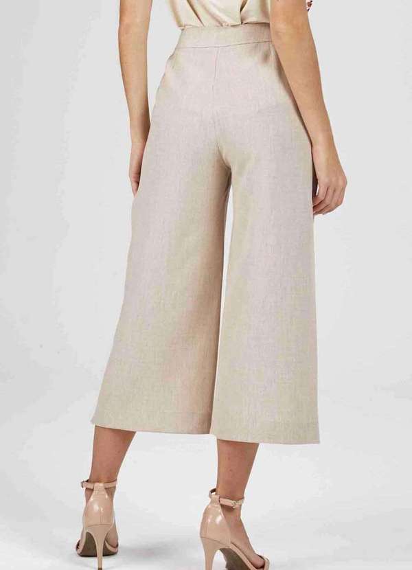 Pks - Calca Pks Pantacourt Bege 4