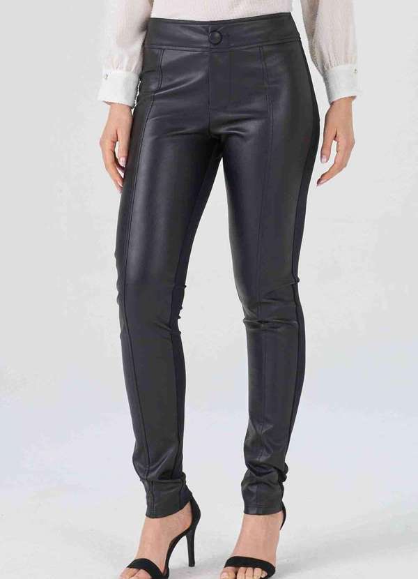 Pks - Calca Pks Skinny Costas Malha Preto