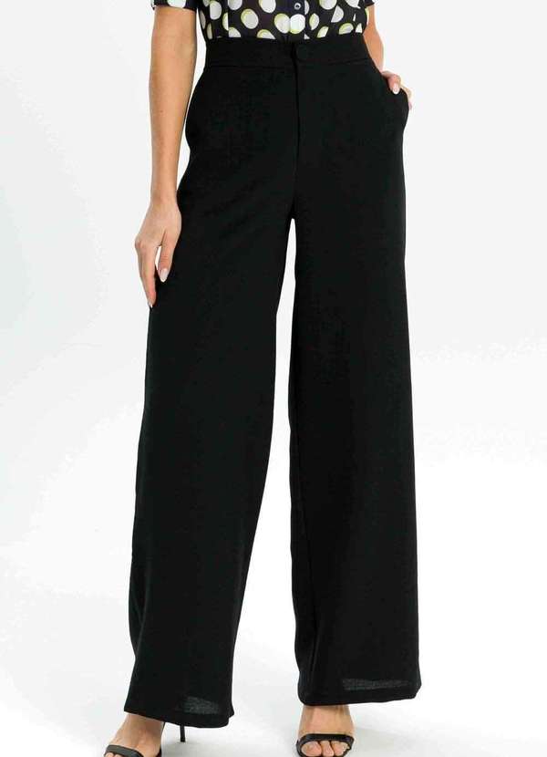 Pks - Calca Pks Wide Leg Alfaiataria Preto