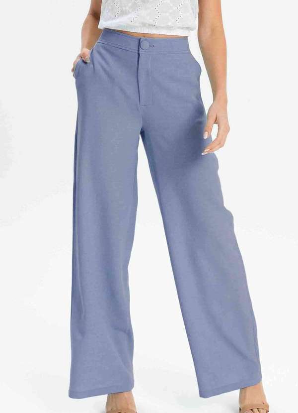 Pks - Calca Pks Wide Leg Alfaiataria Azul