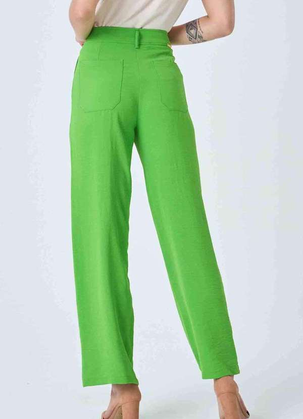 Pks - Calca Pks Wide Leg com Frisos Verde 2