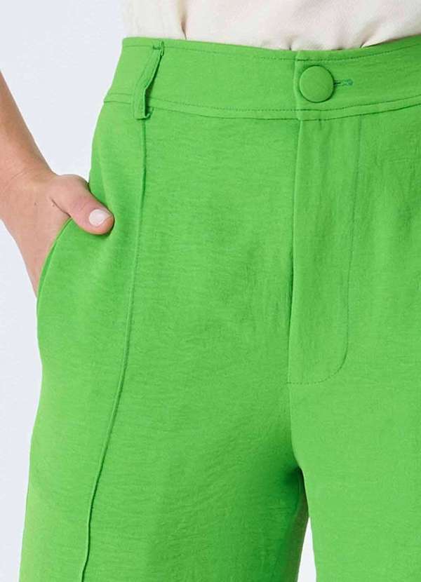 Pks - Calca Pks Wide Leg com Frisos Verde 3
