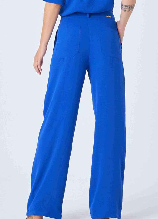 Pks - Calca Pks Wide Leg com Frisos Azul 2