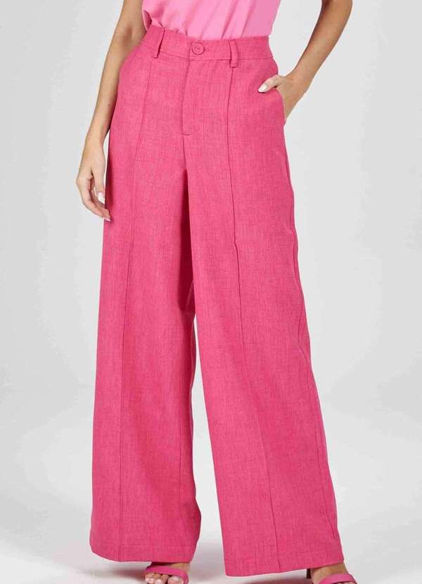 Pks - Calca Pks Wide Leg Rosa