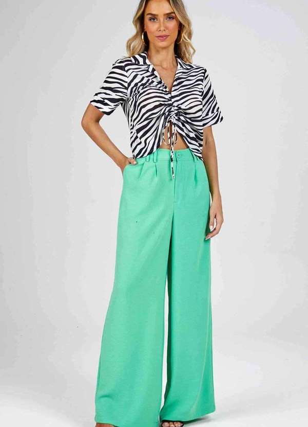 Pks - Calca Pks Wide Leg Verde 4