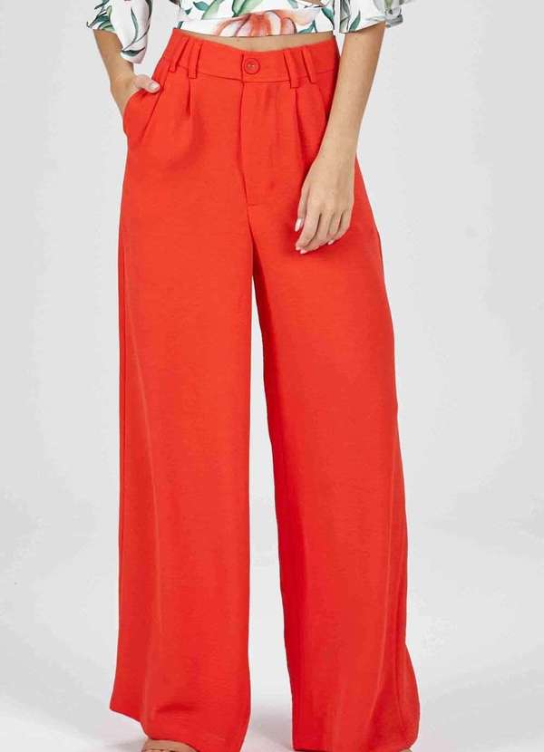 Pks - Calca Pks Wide Leg Laranja
