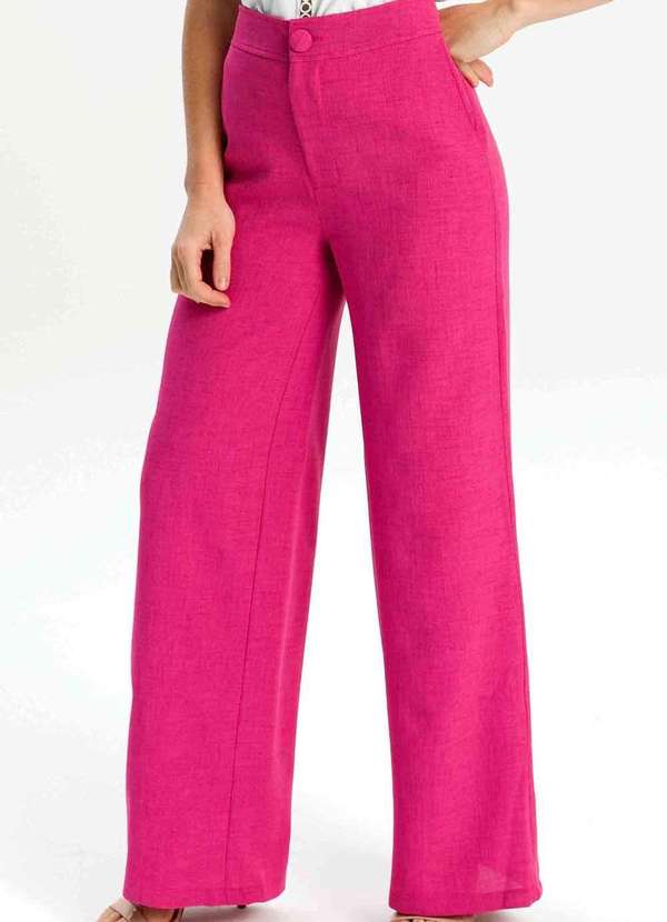 Pks - Calca Wide Leg Rosa