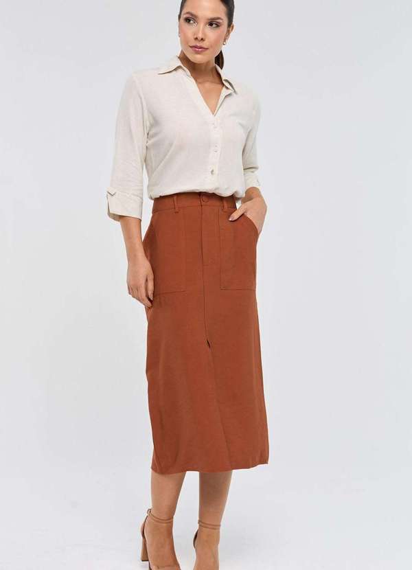 Pks - Camisa Pks em Viscose com Linho Branco 6