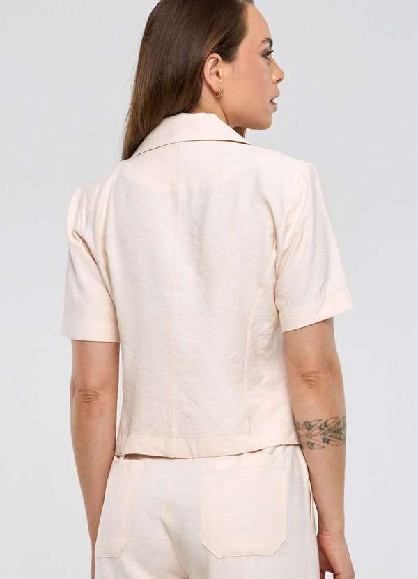 Pks - Blazer Pks Alfaiataria em Viscose Bege 2