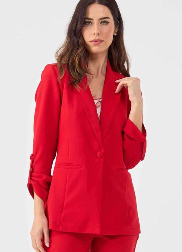 Pks - Blazer Pks Alfaiataria Social Vermelho