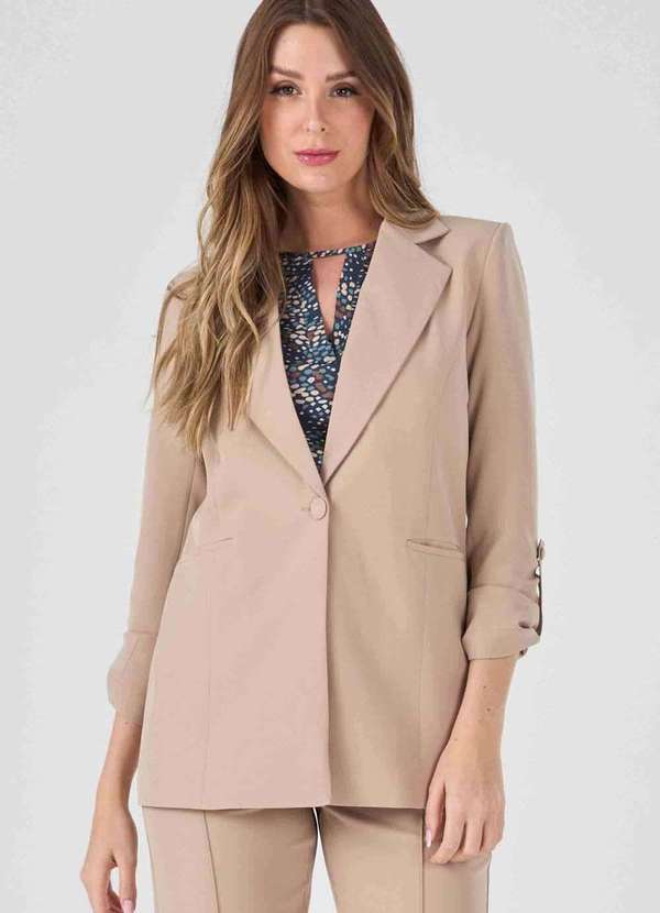 Pks - Blazer Pks Alfaiataria Social Bege