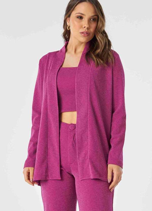 Pks - Cardigan Pks Lurex Rosa