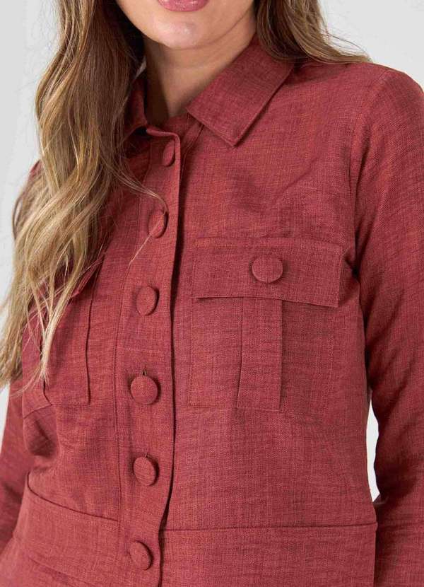 Pks - Jaqueta Pks com Bolsos Marrom 3