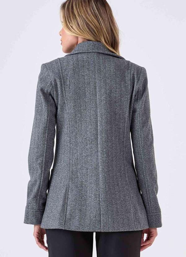 Pks - Jaqueta Pks La Batida Espinha de Peixe Cinza 2