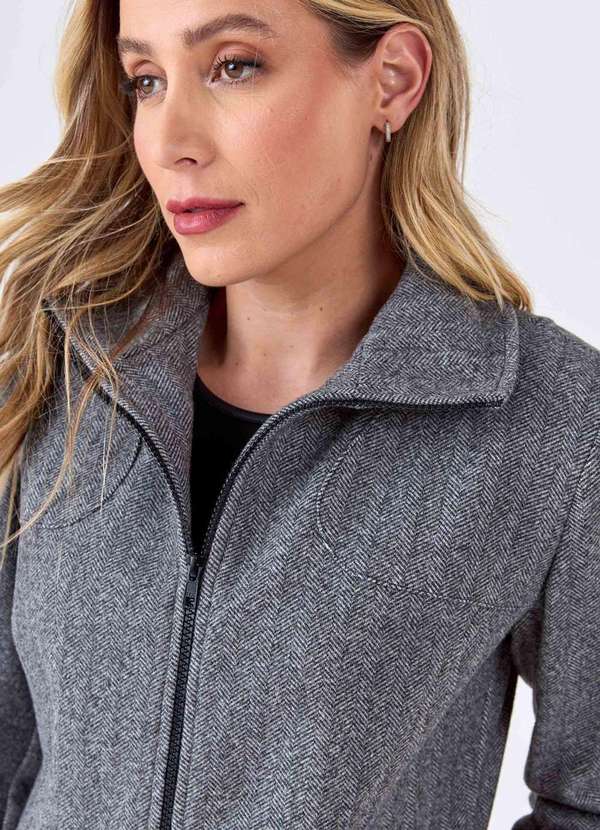 Pks - Jaqueta Pks La Batida Espinha de Peixe Cinza 3