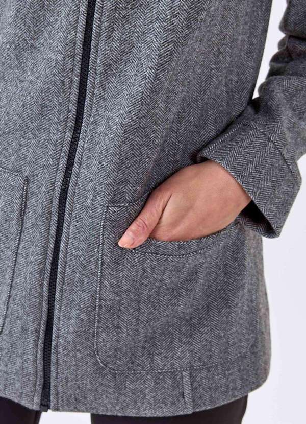 Pks - Jaqueta Pks La Batida Espinha de Peixe Cinza 4